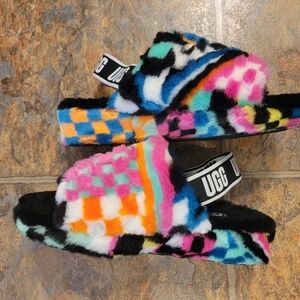 UGG Women's Fluff Yeah Slide Checks Slipper